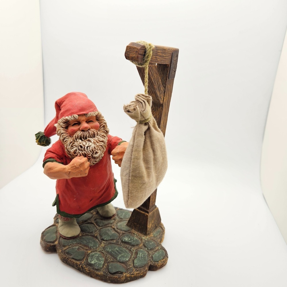 Rare 1994 Enesco‎ Klaus Wickl "Sandman" Figurine • Christmas Gnome Punching Bag